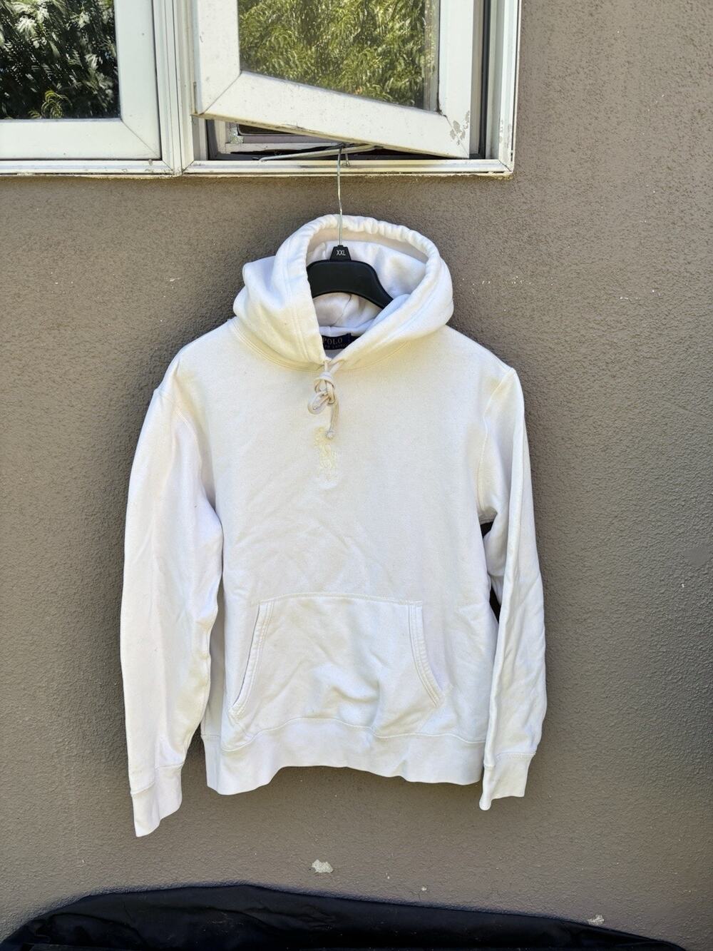 Polo Ralph Lauren Big Pony Hoodie White Size Medium
